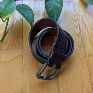 🌷 Vintage - Dark brown leather belt